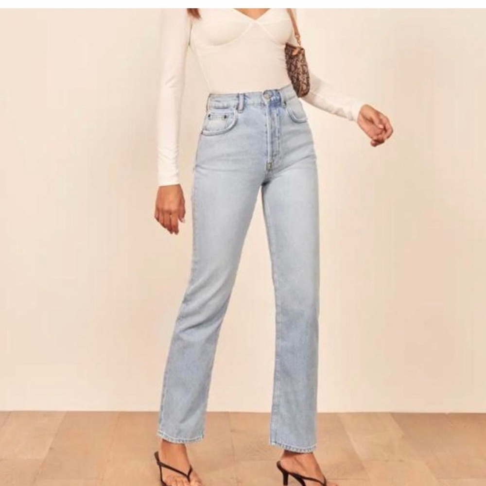 Reformation High Rise Light Blue Jeans